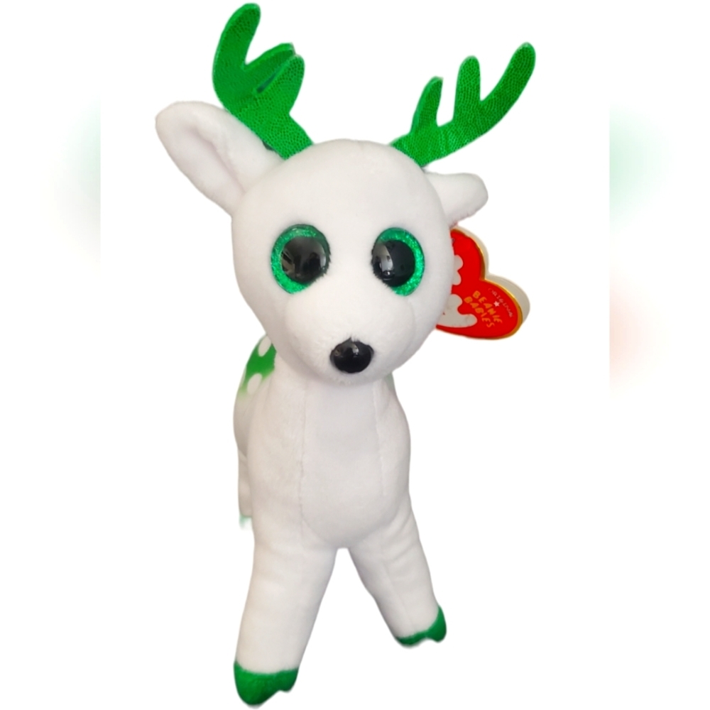 TY‎ 6" beanie Peppermint reindeer